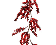 Decorative Christmas garland with red berries