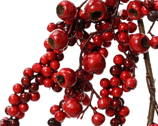 Decorative Christmas garland with red berries alternate view