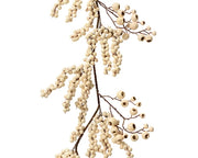 Decorative Christmas garland with cream berries