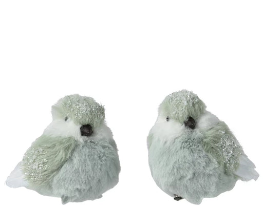 Christmas Bird Clip Decoration Green (L.7cm W.8cm H.10cm)
