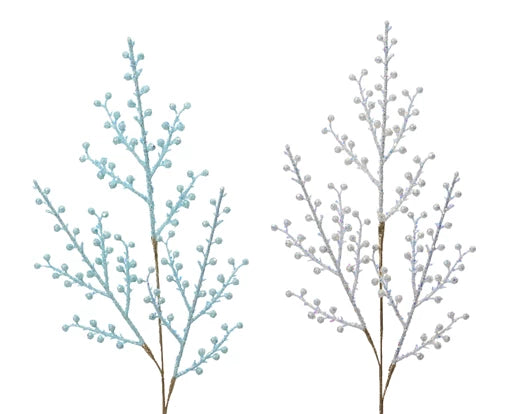 Christmas Spray Beads Silver/Blue (70cm)