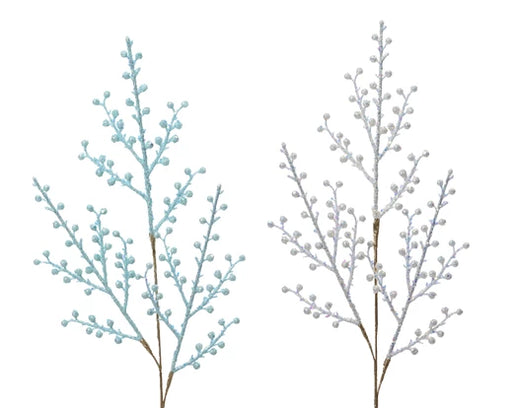 Christmas Spray Beads Silver/Blue (70cm)