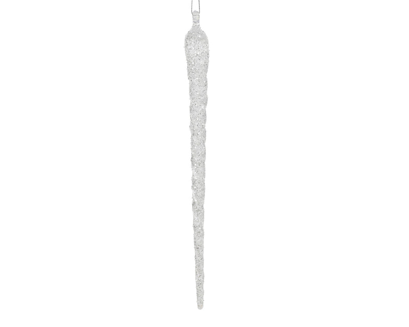 Icicle Ornament Acrylic Transparent Silver Icicle 28 cm