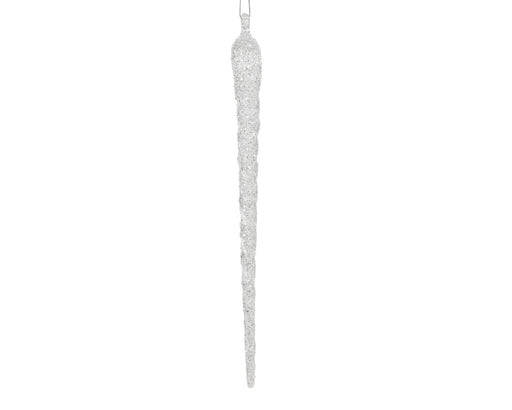 Icicle Ornament Acrylic Transparent Silver Icicle 28 cm