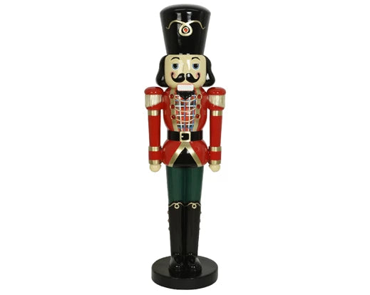 Nutcracker Solider Green & Red | Life Size (H 183cm x W 47cm x L 53 )
