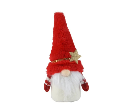 Christmas Gonk Polyester Red Gold (21cm)