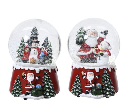 Music Box Snow Globe 14.5 cm Multicolour Polyresin – 2 Assorted Designs