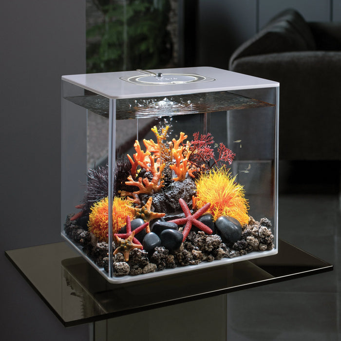 biOrb Cube Aquarium 30 Litre with Multi Colour LED Light-Remote Control White
