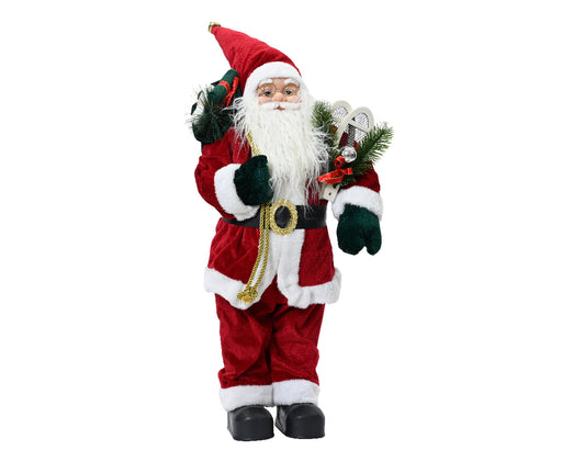 Santa Figure 45 cm Christmas Red Polyester with Accessories