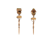 Small Natural Fir Wood Birdhouse on Stake - Assorted