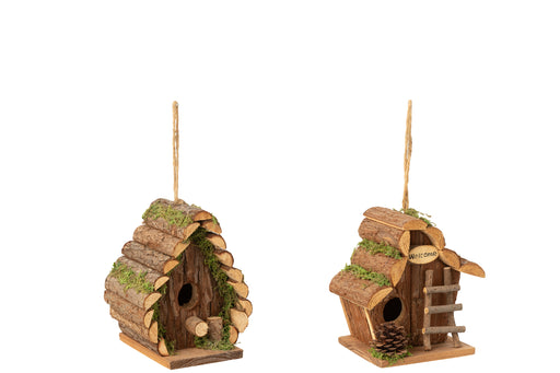 Small Natural Fir Wood Ladder Birdhouse - Assorted