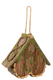 Natural Fir Wood Heart Birdhouse