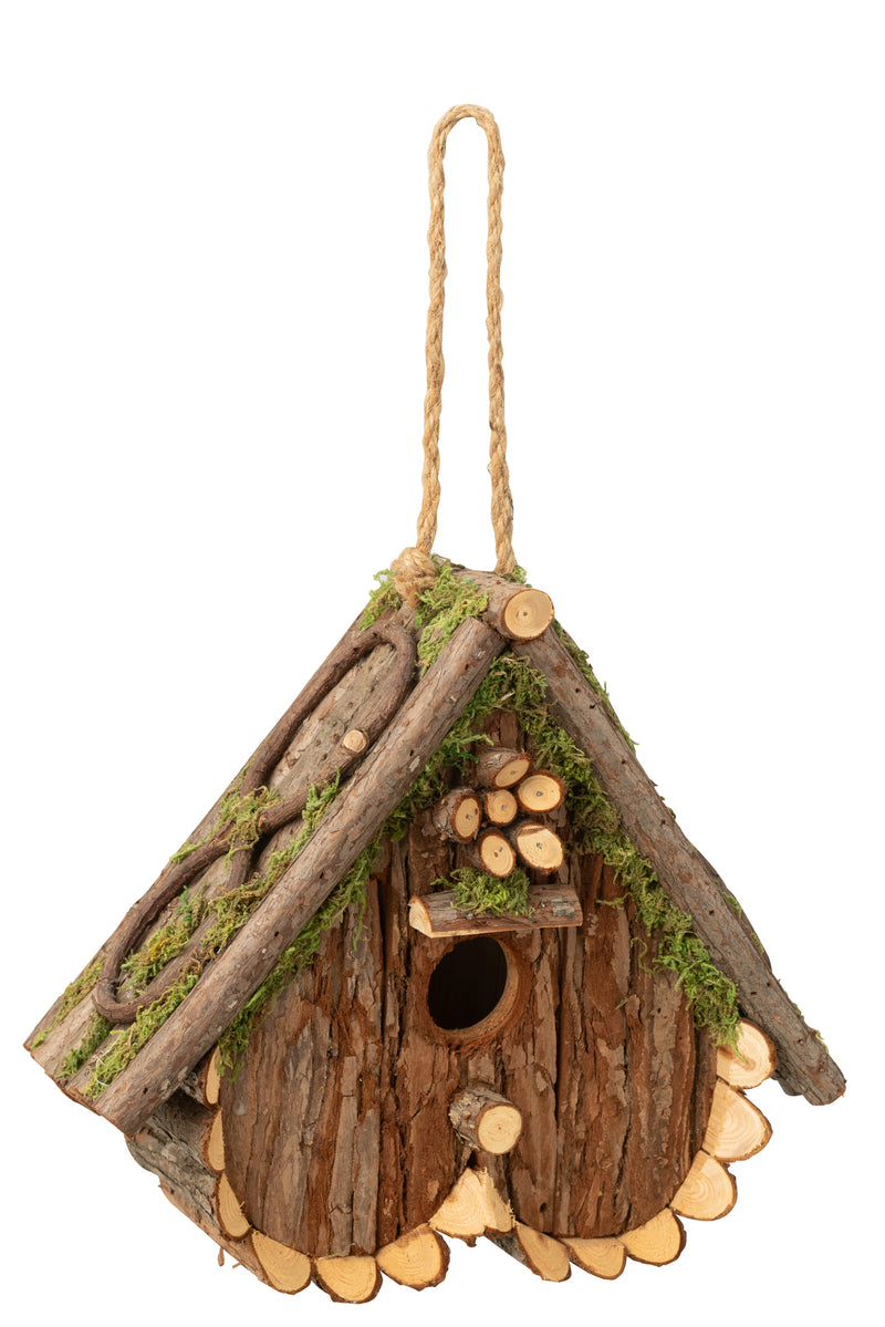 Natural Fir Wood Heart Birdhouse