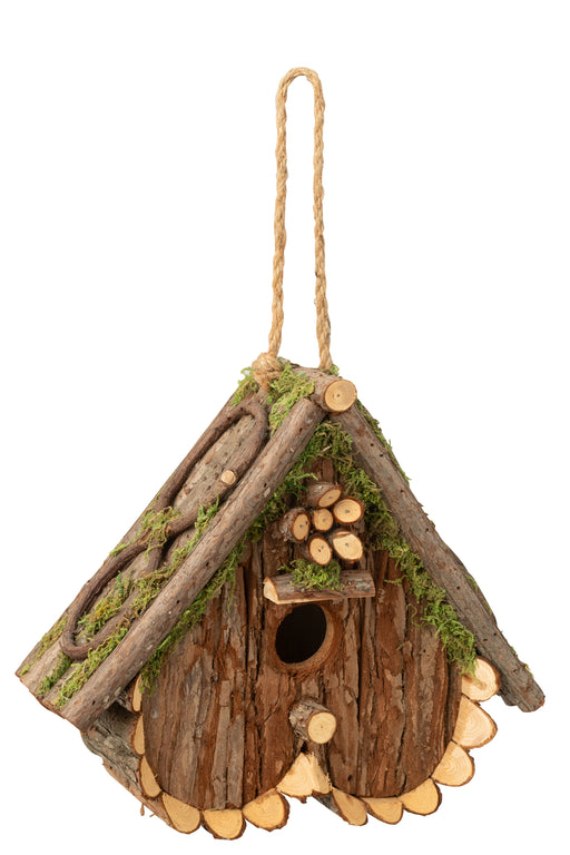 Natural Fir Wood Heart Birdhouse