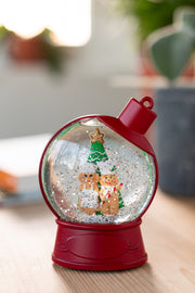 Santa & Gingerbread Water Globe Hangers - Assorted