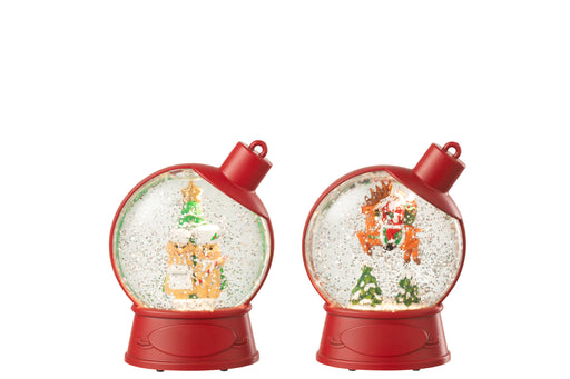 Santa & Gingerbread Water Globe Hangers - Assorted