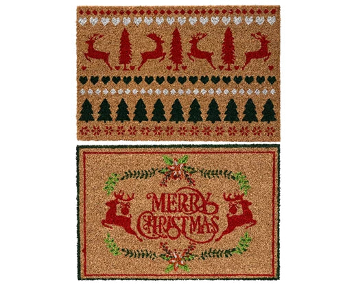 Christmas Doormat Red/Green Assorted (L.60cm x W.40cm)