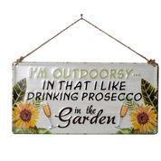 La Hacienda Embossed Sign "I'm  Outdoorsy"