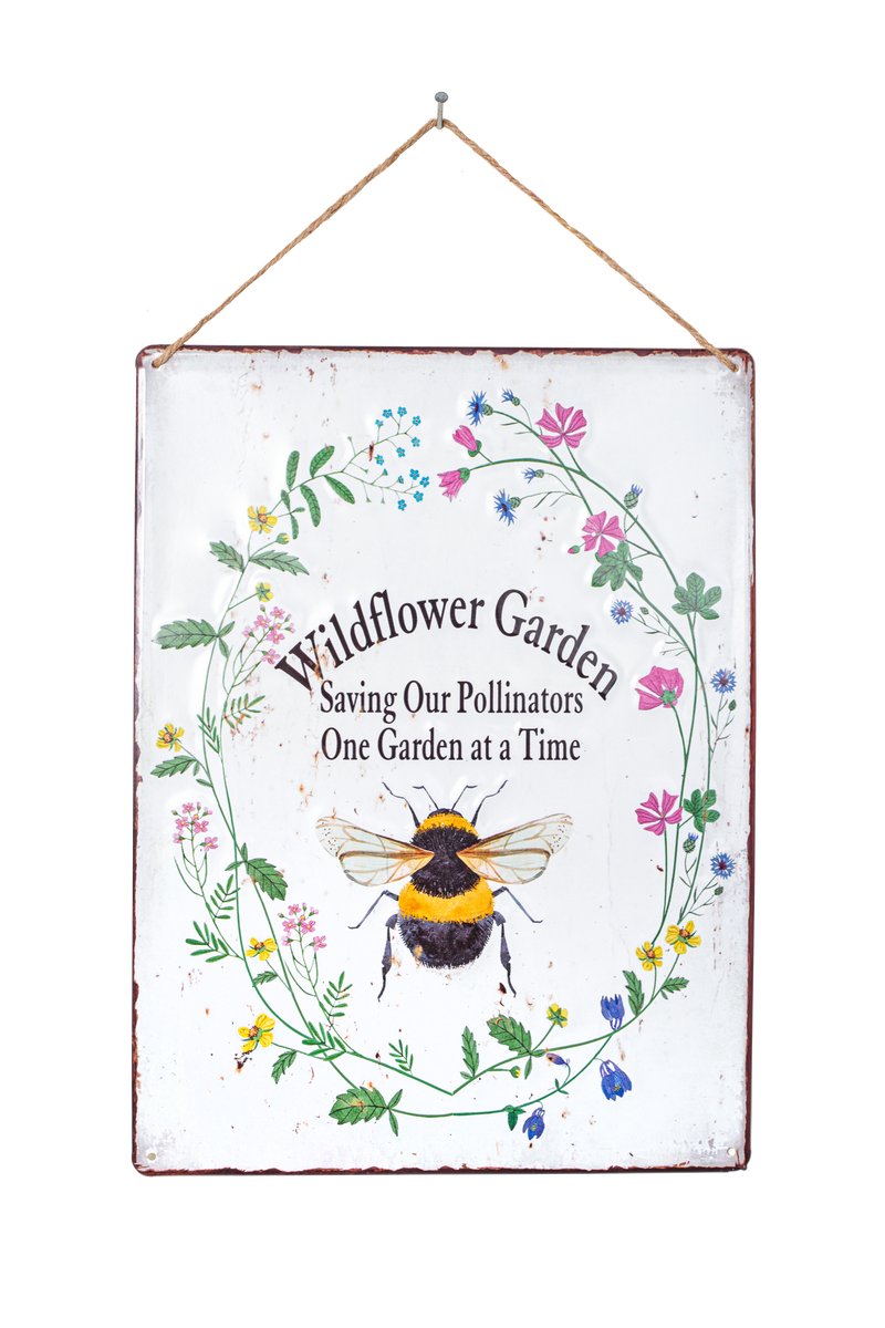 La Hacienda Embossed Sign "Wildflower Garden"