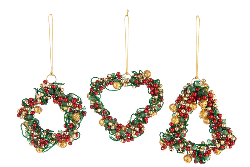 Acrylic Bell, Star, Heart & Tree Christmas Hangers - Assorted