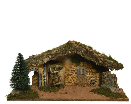 Christmas Nativity Crib With LED Lights (58 x 23 x 25cm)