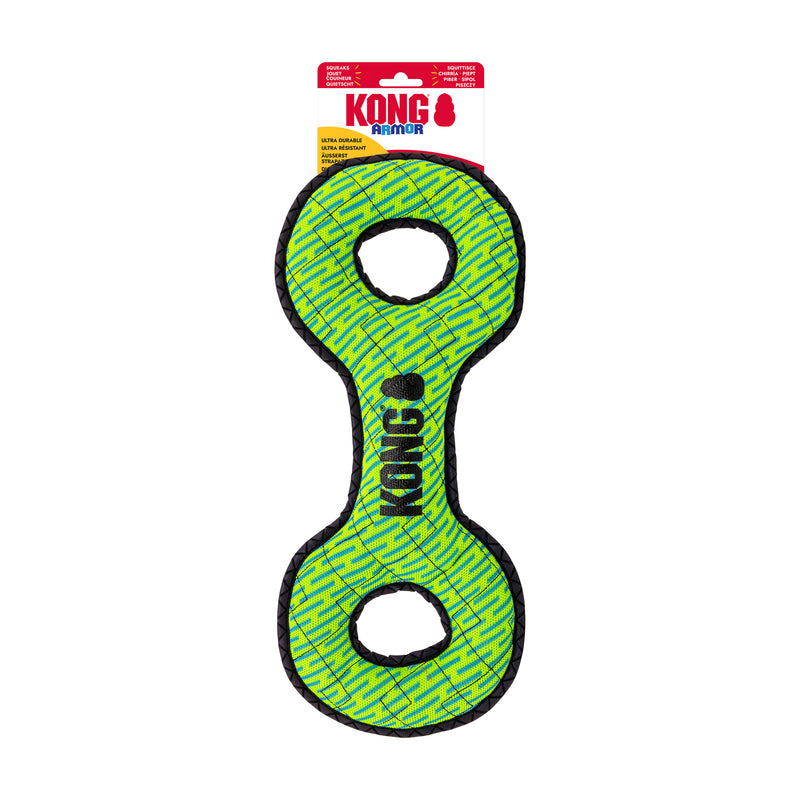 KONG Armor Double Tug Large – Assorted Colours – assorted colour example, one toy supplied