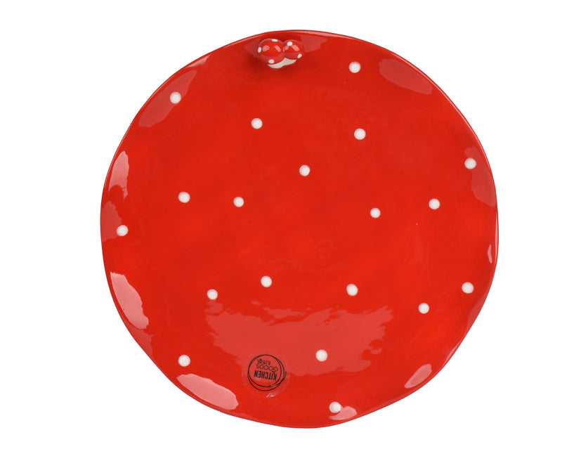 Mushroom Cake Stand Red Dolomite 24.5 cm – alternate view