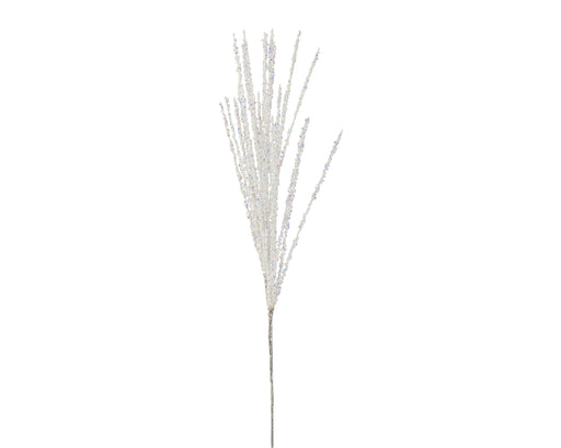 Christmas Spray White 73 cm with Diamond Spangles on Stem