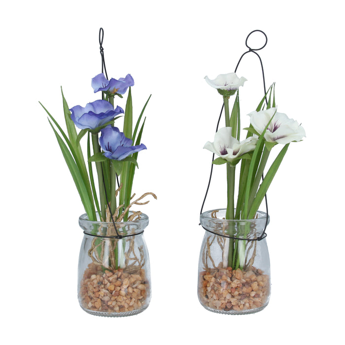 Artificial Hanging Viola Pot (22x5x5cm)