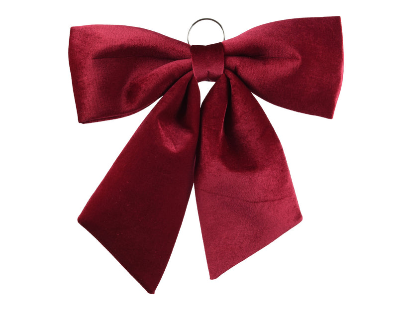 Christmas Bow Red 48 × 52 cm Polyester with Hanging Ring