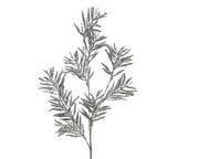 Silver glitter decorative Christmas branch 74 cm