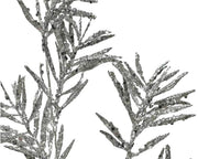Silver glitter decorative Christmas branch 74 cm alternate view