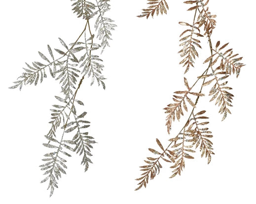 Champagne or copper decorative Christmas garland 120 cm