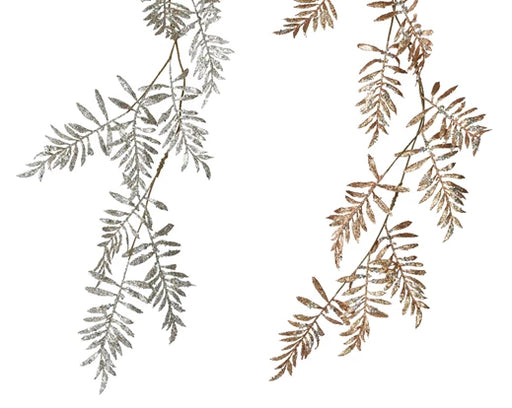 Champagne or copper decorative Christmas garland 120 cm