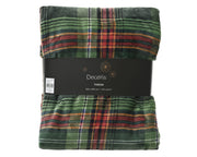 Green Checked Throw 150 × 200 cm Polyester Flannel