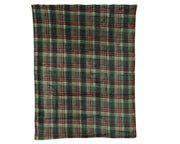 Green Checked Throw 150 × 200 cm Polyester Flannel