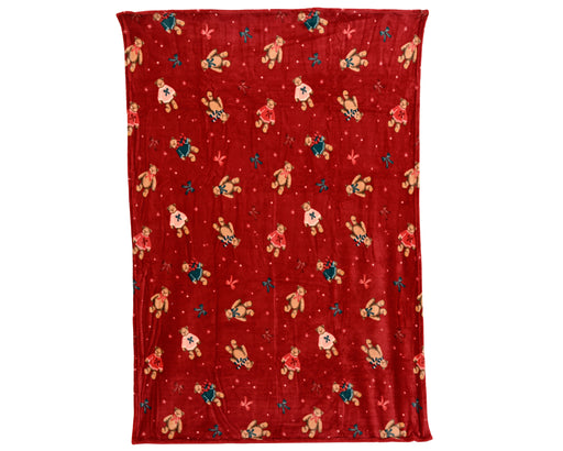 Throw Bear Design Flannel 130 × 170 cm – 2 Assorted Colours – additional view