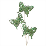 Green butterfly decorative Christmas spray – Gisela Graham