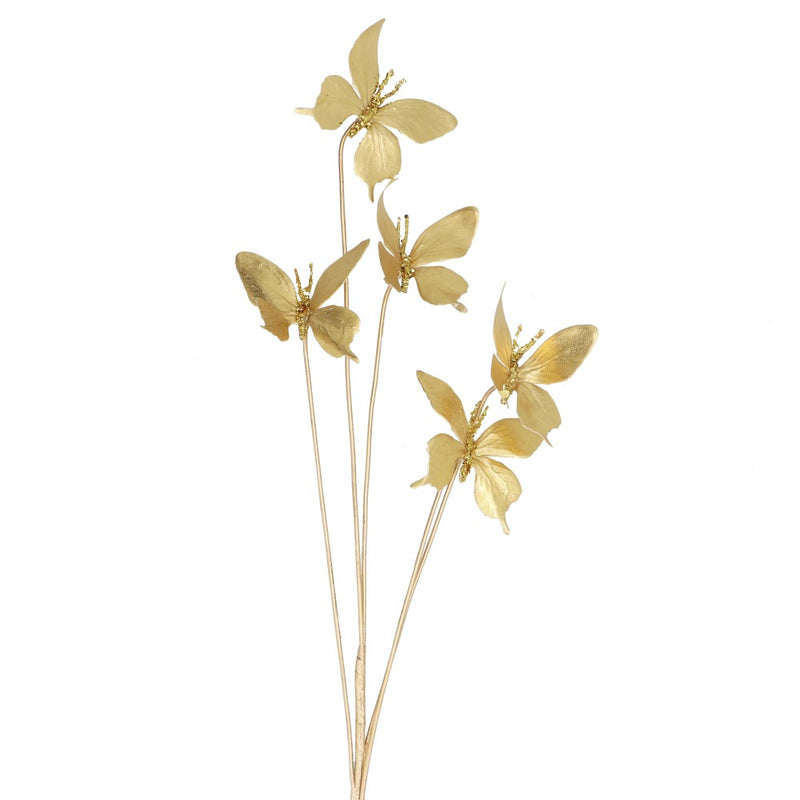 Gold butterfly decorative Christmas spray – Gisela Graham
