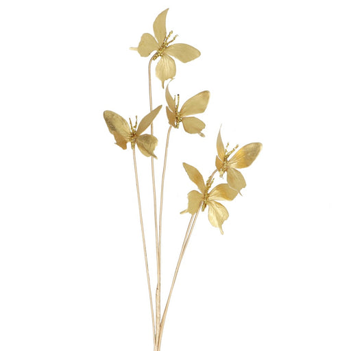 Gold butterfly decorative Christmas spray – Gisela Graham