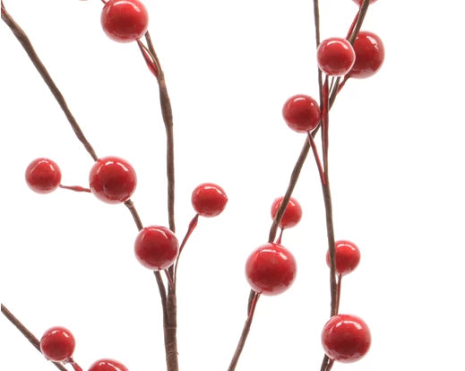 Decorative Branch with Red Berries (55x15 cm)