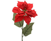 Christmas Poinsettia Stem Red ( L.22cm W.23cm H.67cm)