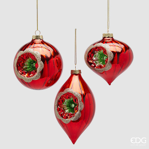 Vintage Bauble, Spinning Top & Finial Christmas Decorations - Assorted