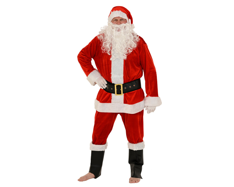 7-Piece Red Polyester Santa Suit – alternate view
