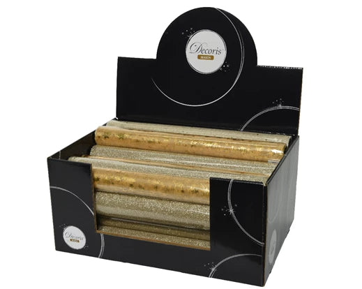 Decorative Fabric with Glitter & Mesh | Champagne (35cm)