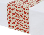 Table Runner 32 × 150 cm Red Foil Snowflake/Tree Polyester Cotton – 2 Assorted Designs – additional view