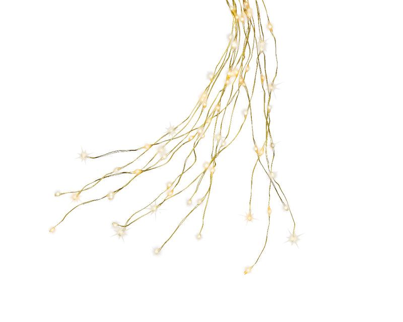 Lumineo Tree Bunch 672 Warm White and Classic Warm with Flashing Effect Gold Cable 2.1m