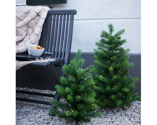 Solar Power Outdoor LED Christmas Tree - Warm White