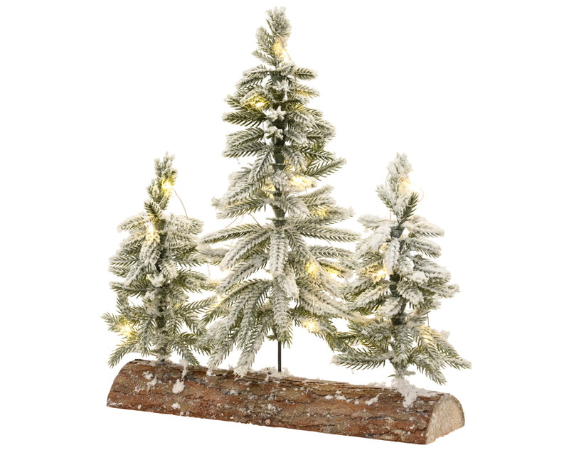 Everlands Snowy Mini Christmas Tree Centrepiece with 30 Warm White Lights (30cm)