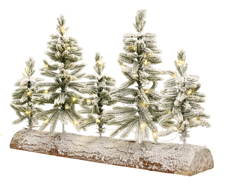 Everlands Snowy Mini Christmas Tree Centrepiece with 50 Warm White Lights(30cm)